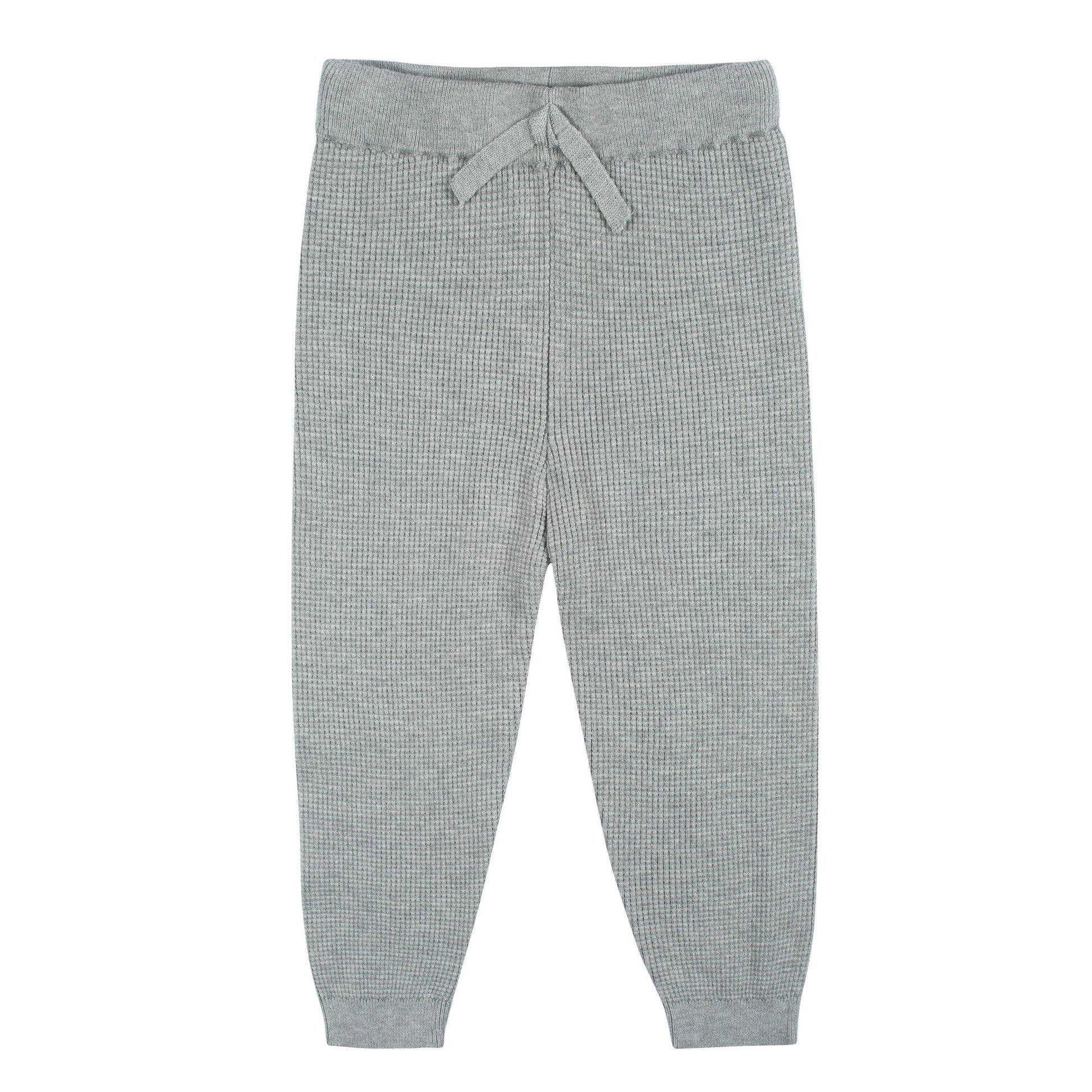 2-Piece Baby and Toddler Boys Grey Heather Sweater Knit Set