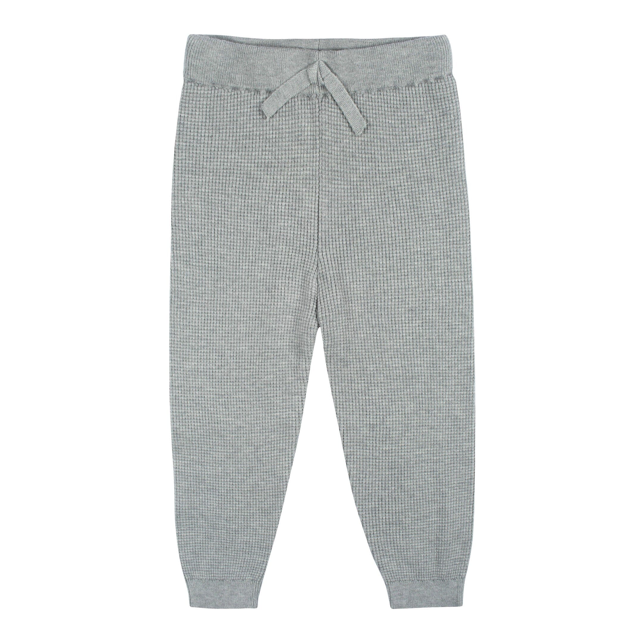 2-Piece Baby and Toddler Boys Grey Heather Sweater Knit Set