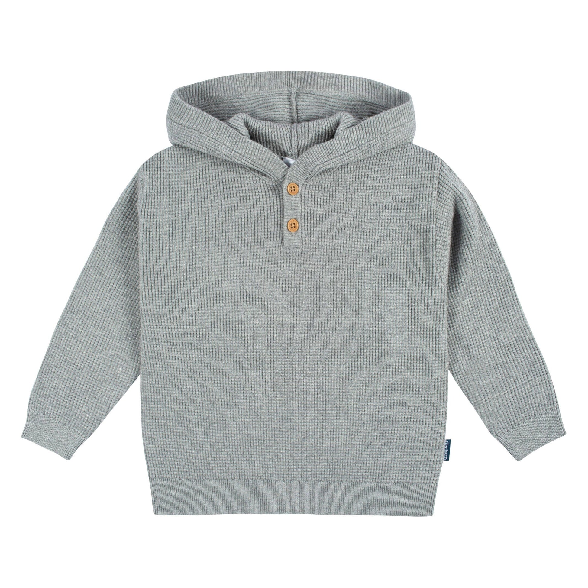 2-Piece Baby and Toddler Boys Grey Heather Sweater Knit Set