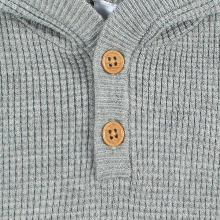 2-Piece Baby and Toddler Boys Grey Heather Sweater Knit Set