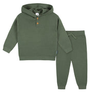2-Piece Baby and Toddler Boys Olive Green Sweater Knit Set