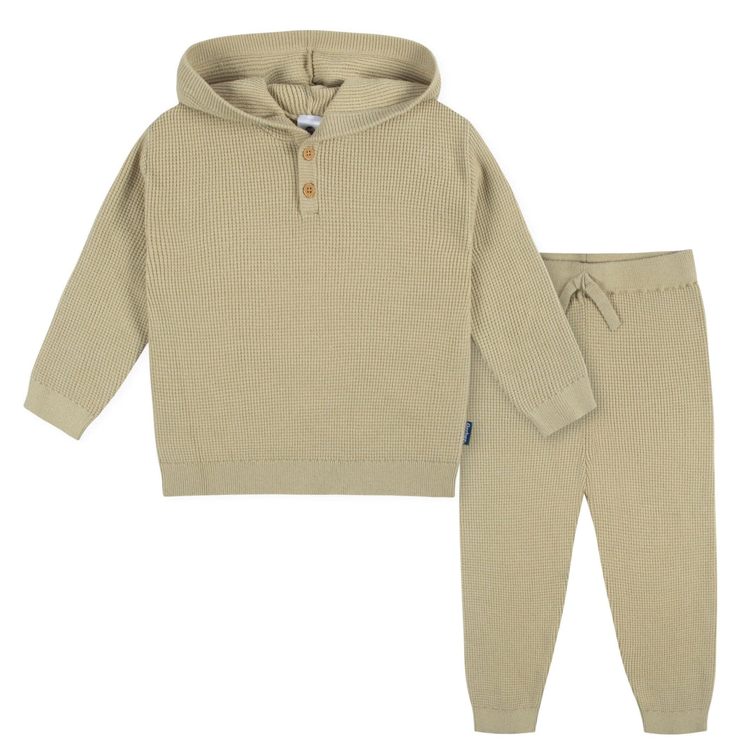 2-Piece Infant and Toddler Boys Tan Sweater Knit Set – Gerber