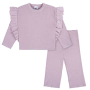 2-Piece Baby and Toddler Girls Lavender Sweater Knit Set