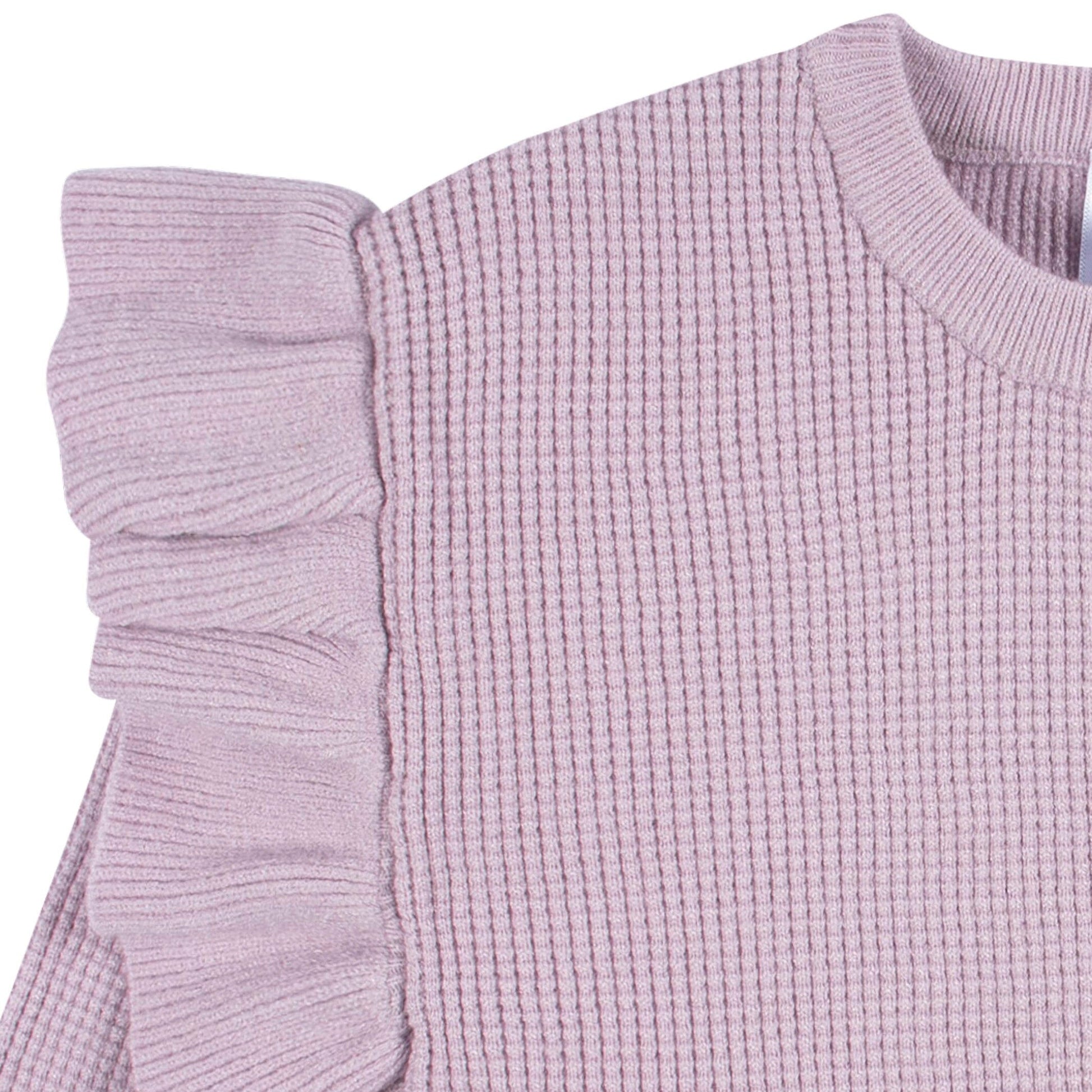 2-Piece Baby and Toddler Girls Lavender Sweater Knit Set