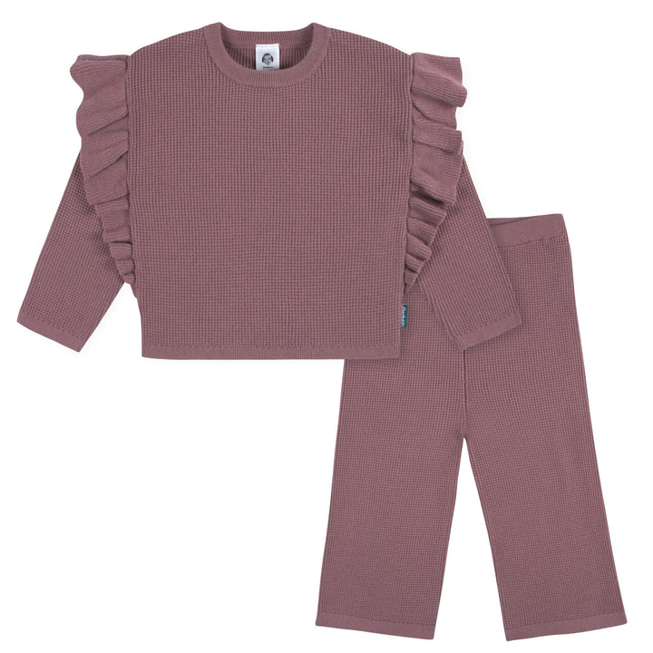 2-Piece Baby and Toddler Girls Pink Sweater Knit Set