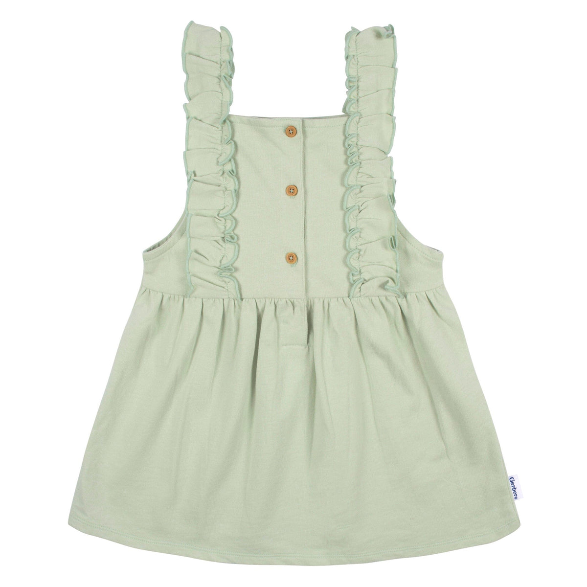 2-Piece Toddler Girls Green Floral Jumper & Top Set