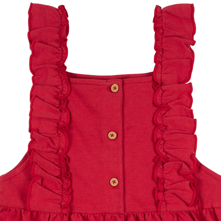 2-Piece Toddler Girls Red Holly Berries Jumper & Top Set