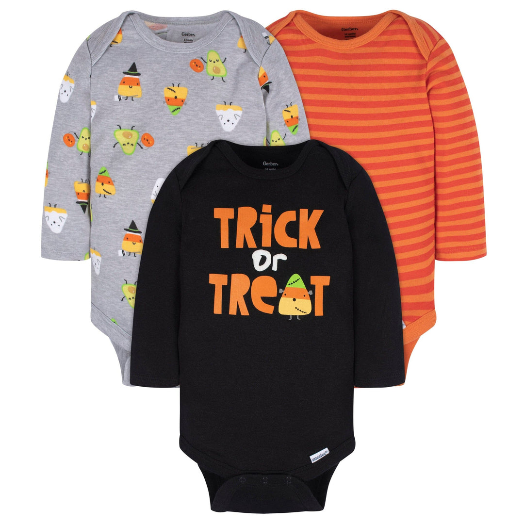 3-Pack Baby Neutral Trick Or Treat Onesies® Bodysuits