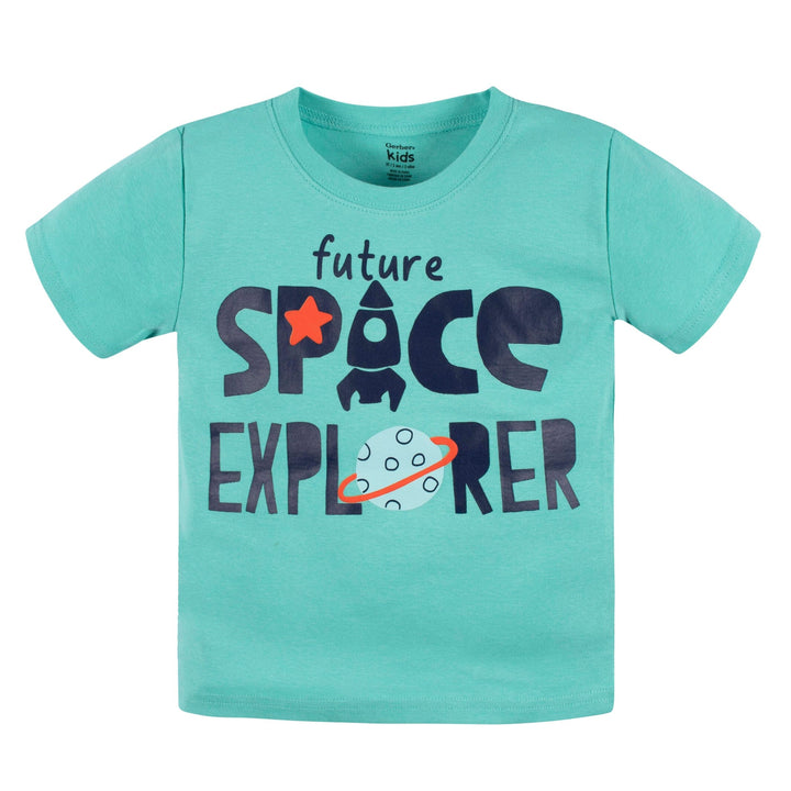 4-Piece Infant & Toddler Boys Future Space Explorer Tees, Shorts & Pants Set