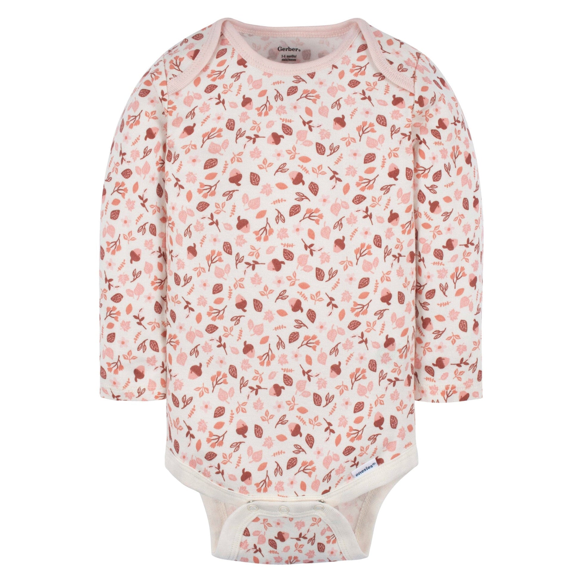 6-Pack Baby Girls Leaves Onesies® Bodysuits