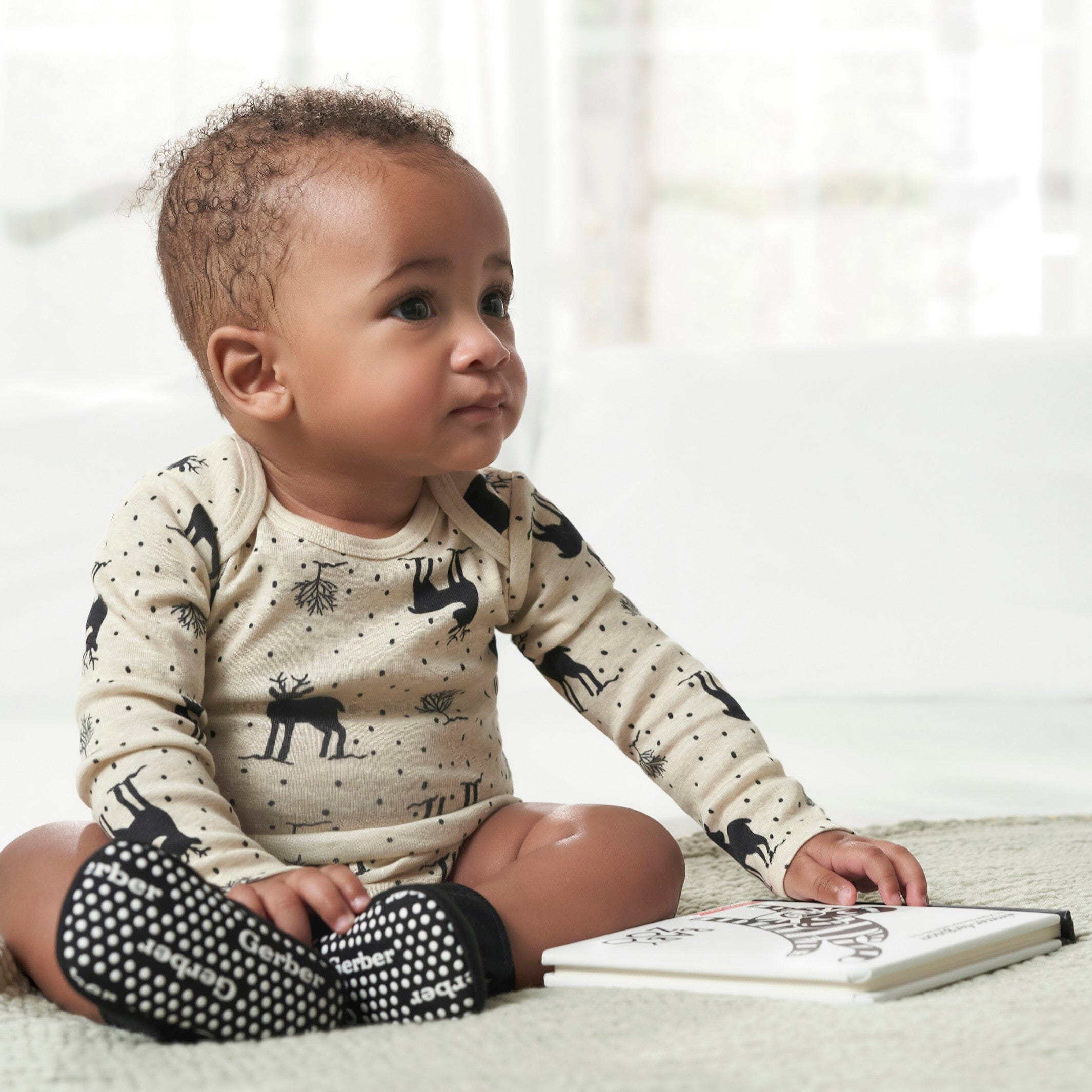 6-Pack Baby Neutral Moose Onesies® Bodysuits