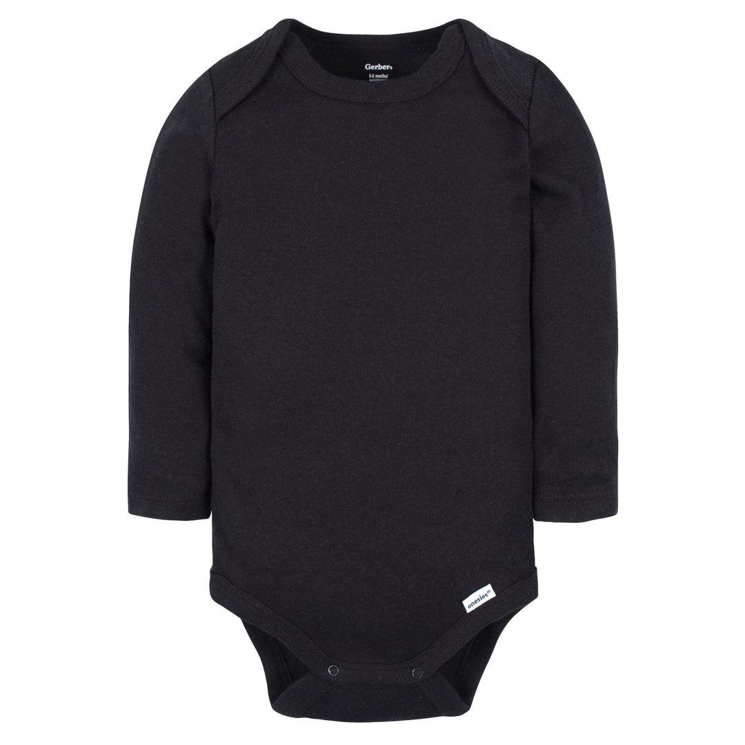 6-Pack Baby Neutral White/Black Onesies® Bodysuits