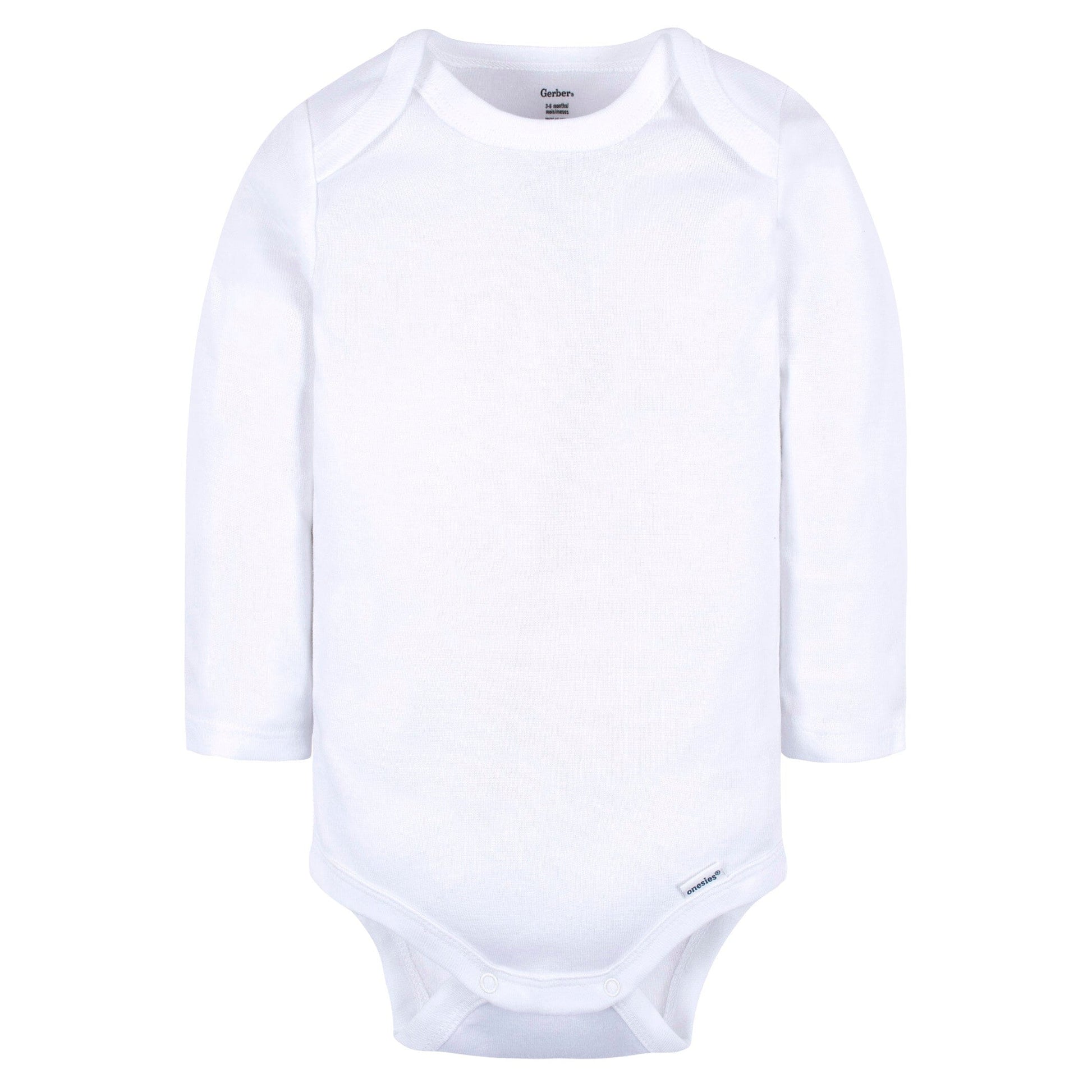 6-Pack Baby Neutral White/Black Onesies® Bodysuits