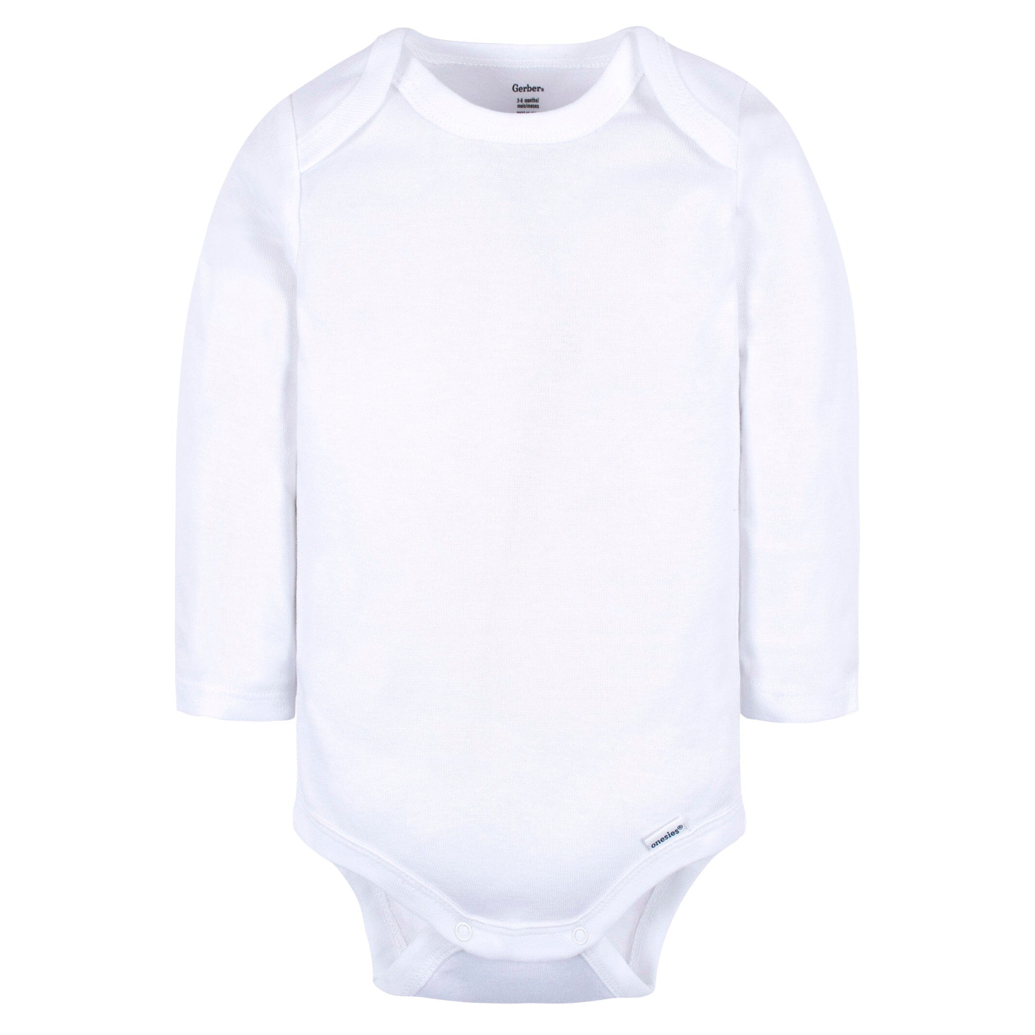 6-Pack Baby Neutral White/Black Onesies® Bodysuits