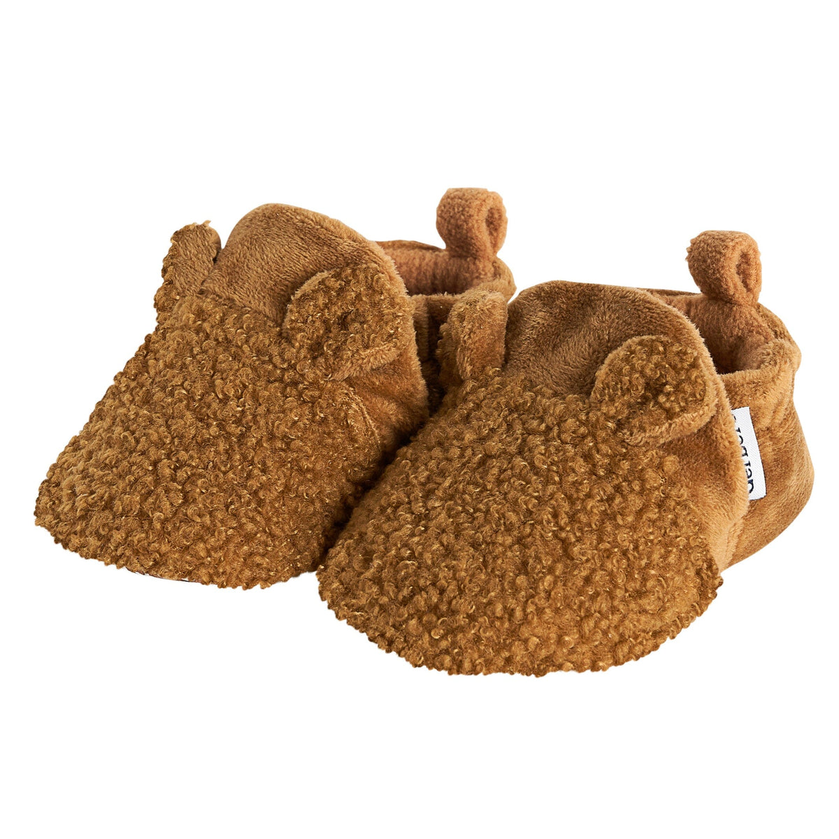 Baby Boys Brown Sherpa Booties