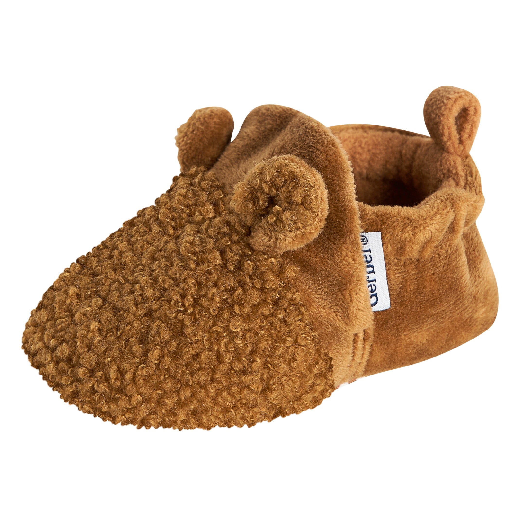 Baby Boys Brown Sherpa Booties