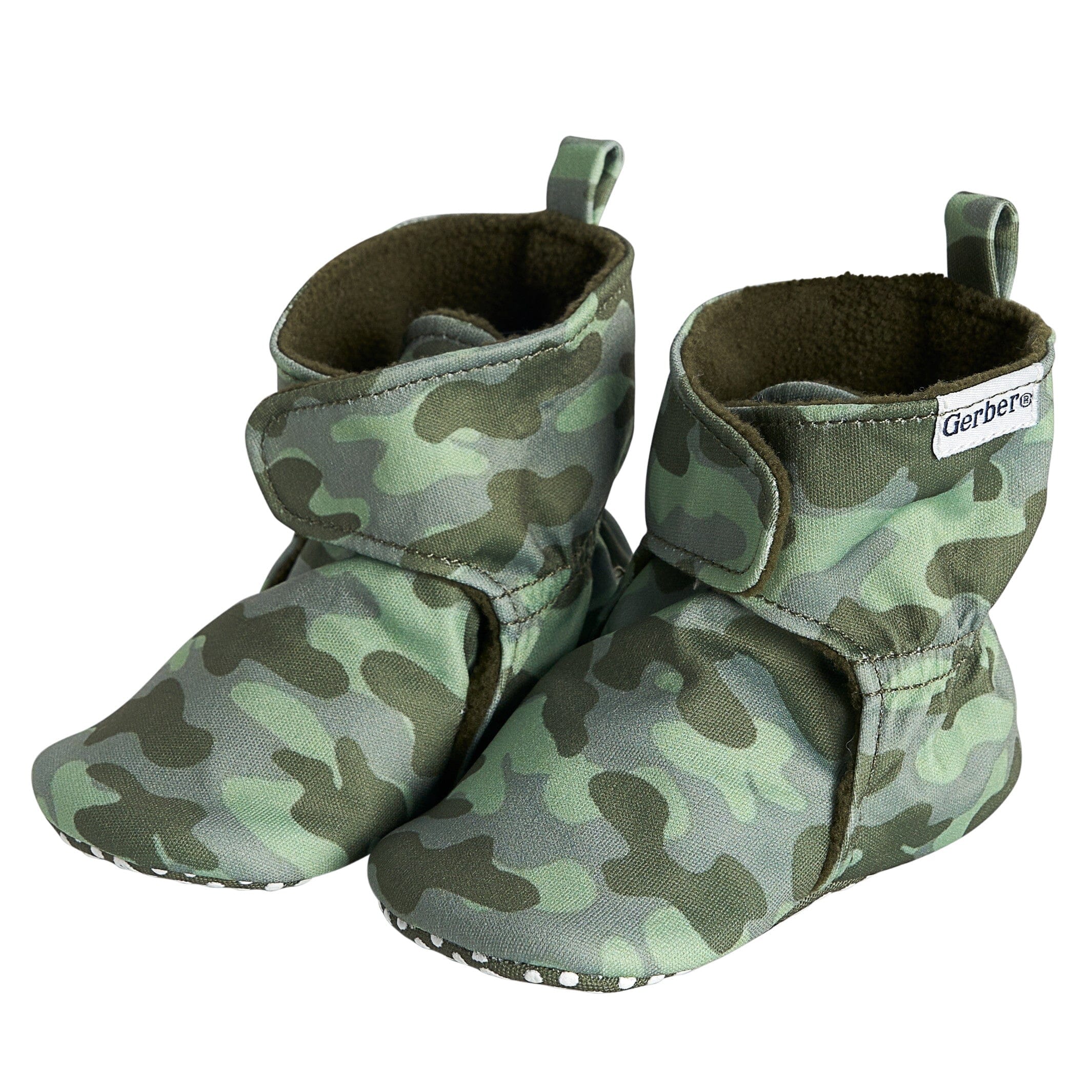 Baby Boys Green Camo Soft Booties – Gerber Childrenswear