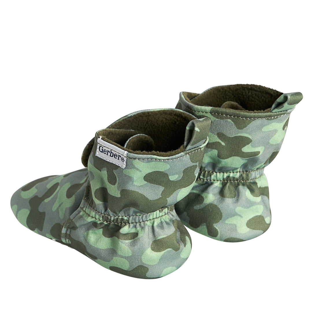 Baby Boys Green Soft Booties