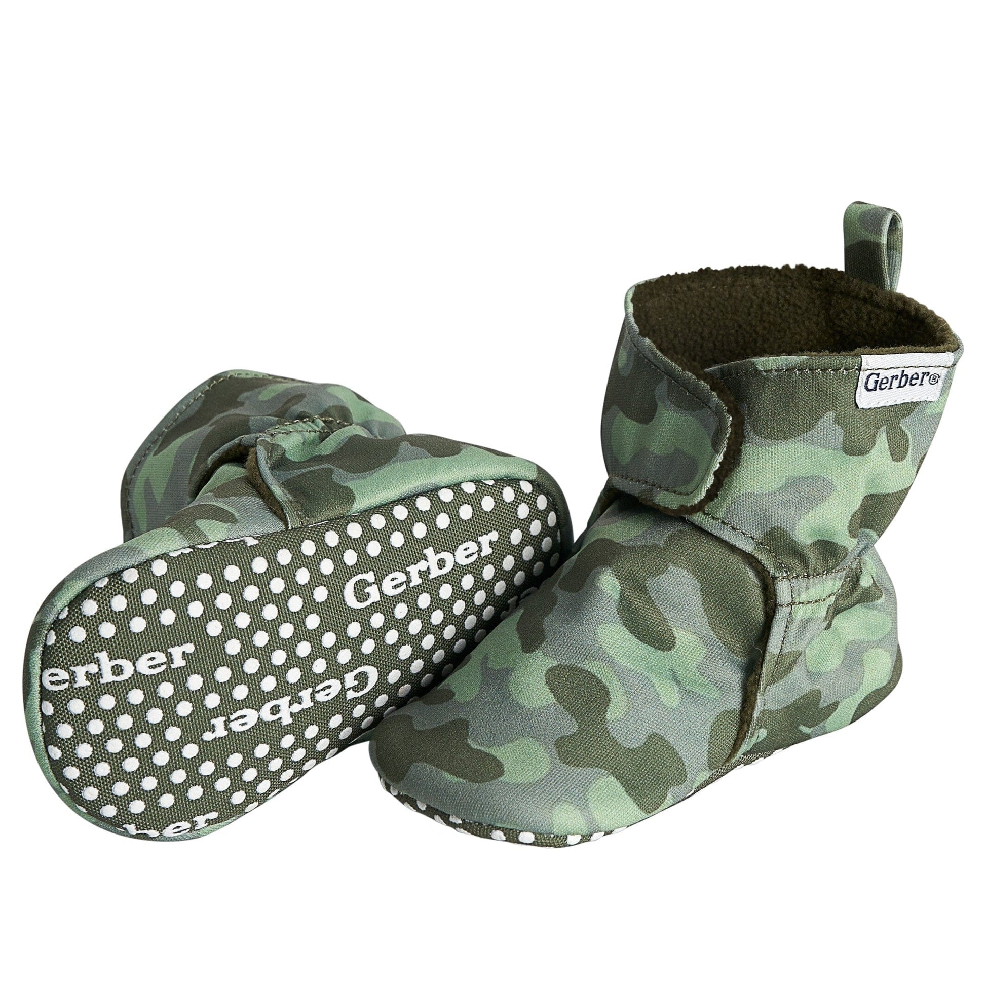 Baby Boys Green Soft Booties