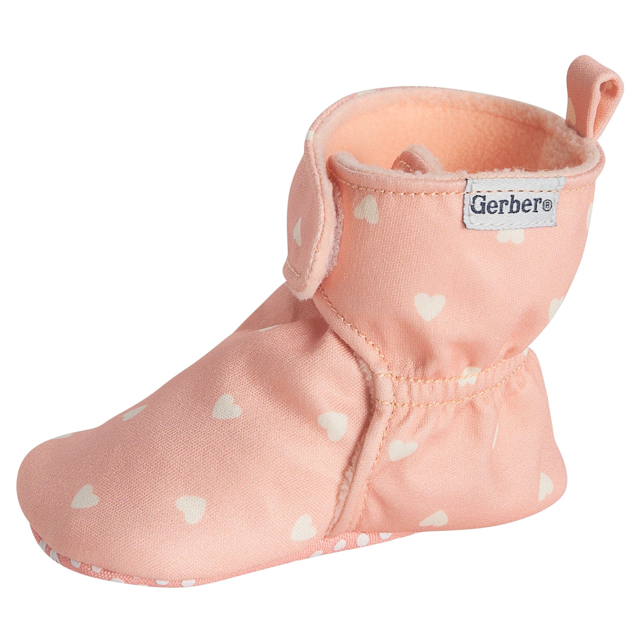 Baby Girls Pink/White Soft Booties