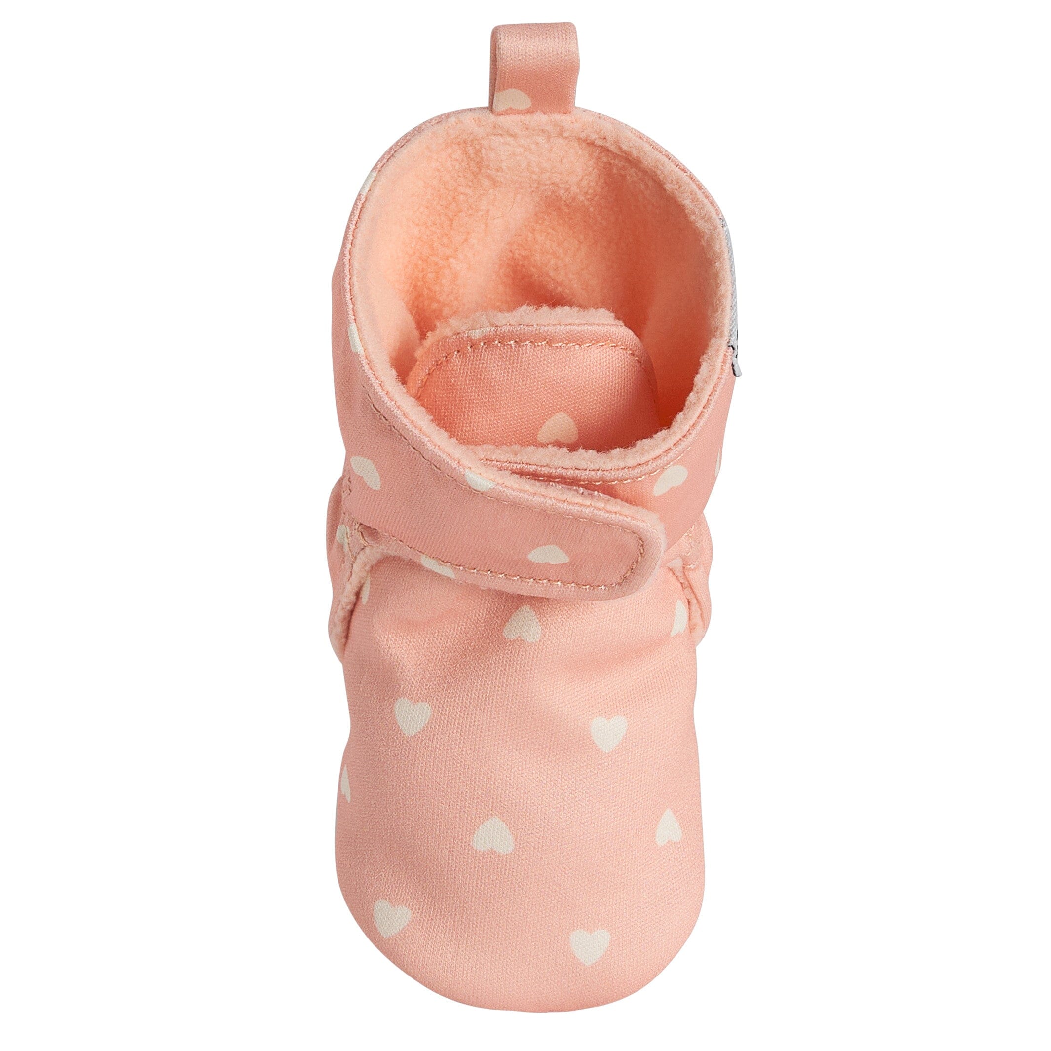 Baby Girls Pink/White Soft Booties