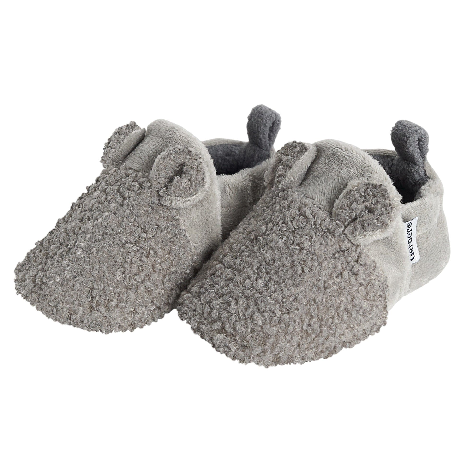 Baby Neutral Grey Sherpa Booties