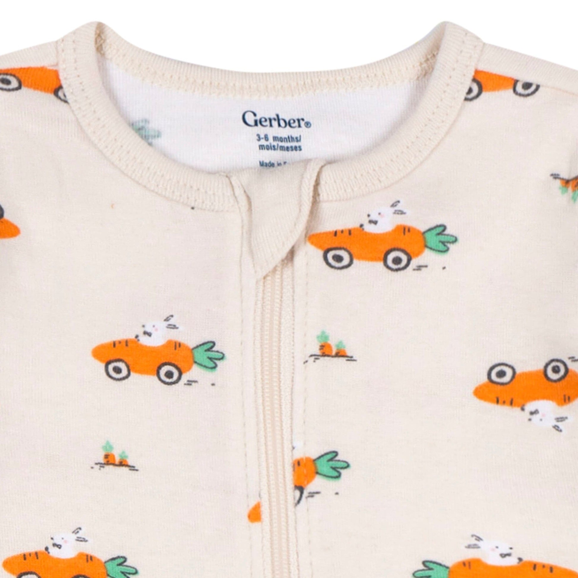 Baby Neutral Bunny Carrot Cars Sleep 'N Play Sleepwear Gerber® 