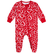 Baby Neutral Red Hearts Sleep 'N Play Sleepwear Gerber® 