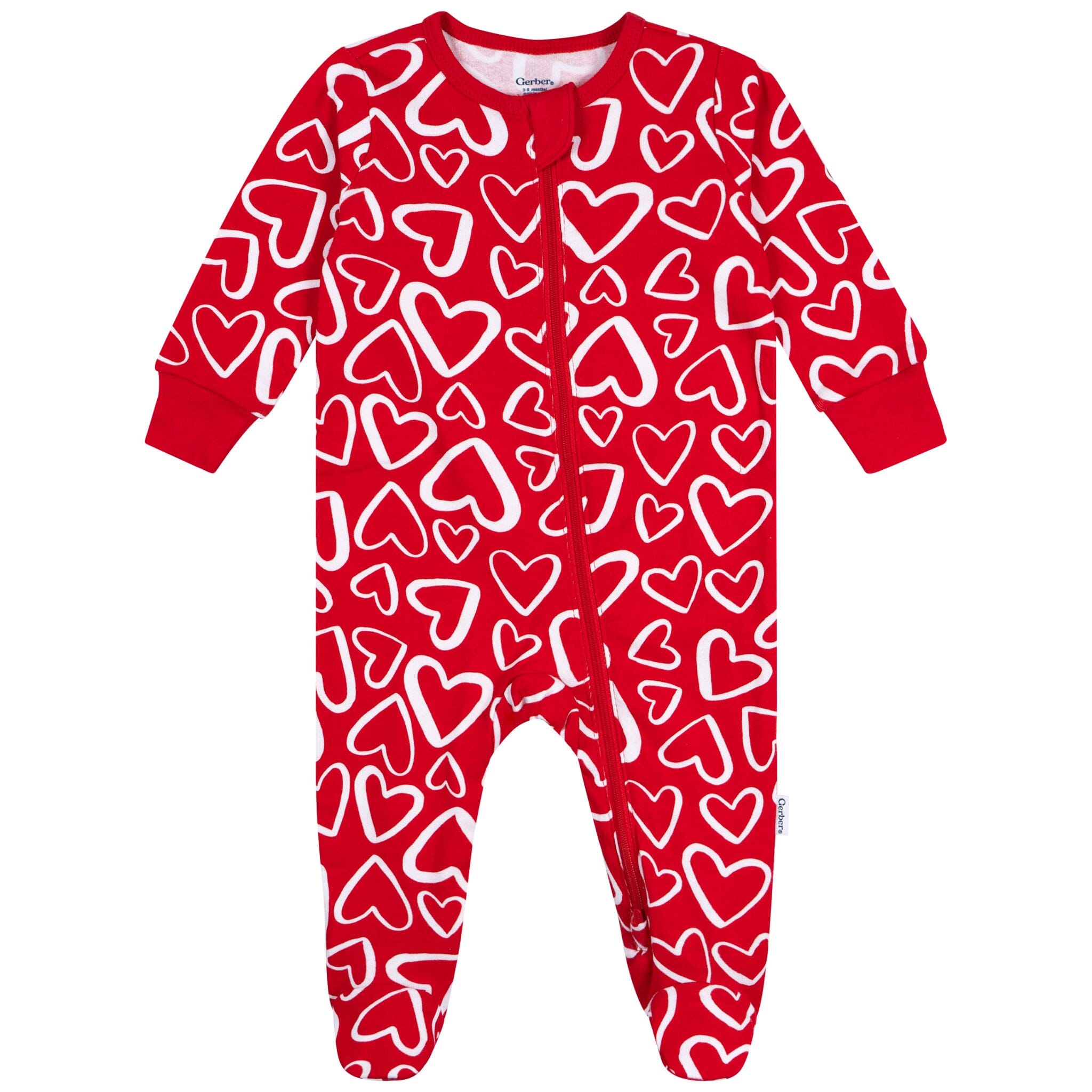 Baby Neutral Red Hearts Sleep 'N Play Sleepwear Gerber® 
