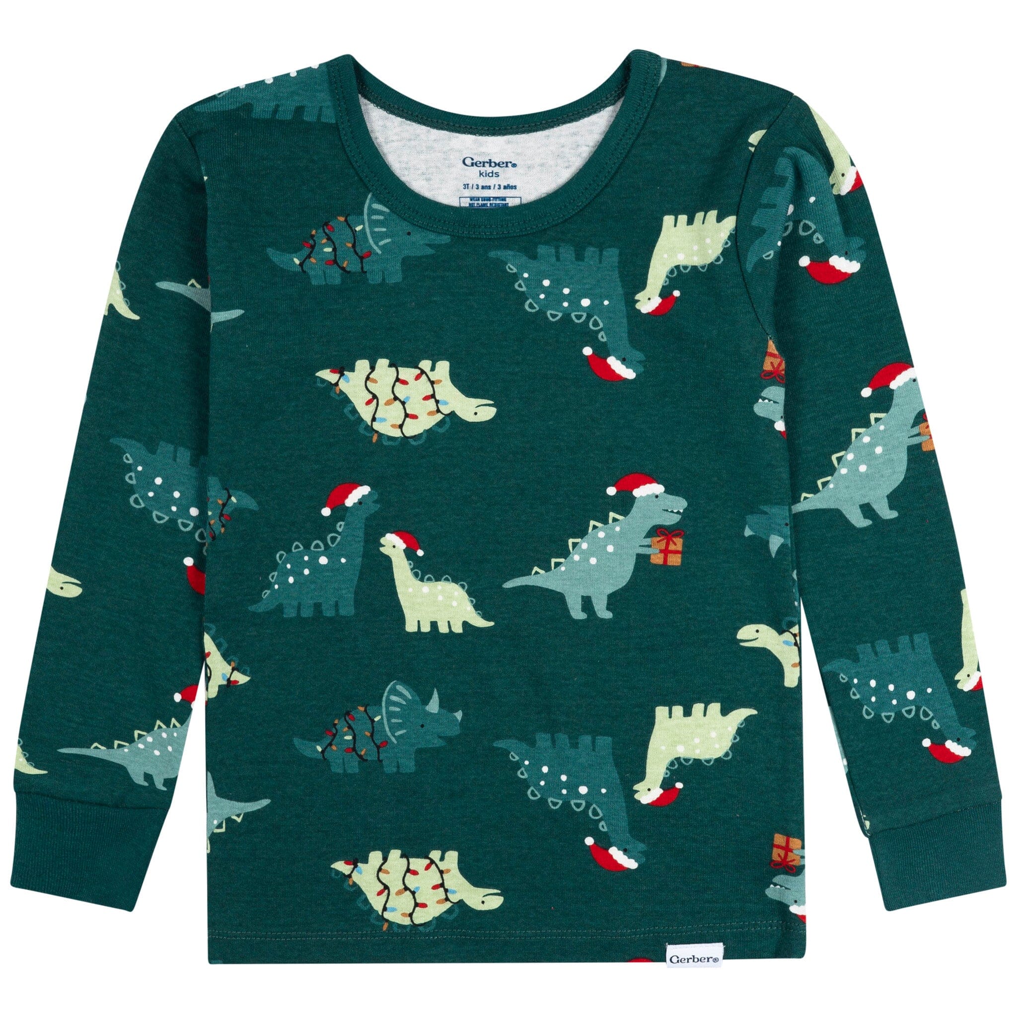 2-Piece Infant & Toddler Boys Holiday Dinos Cotton Pajamas Sleepwear Gerber® 