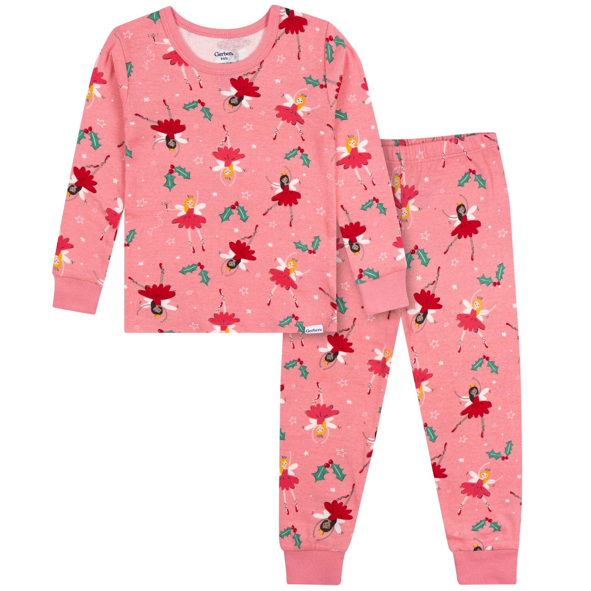 2-Piece Infant & Toddler Girls Holiday Fairies Cotton Pajamas Sleepwear Gerber® 