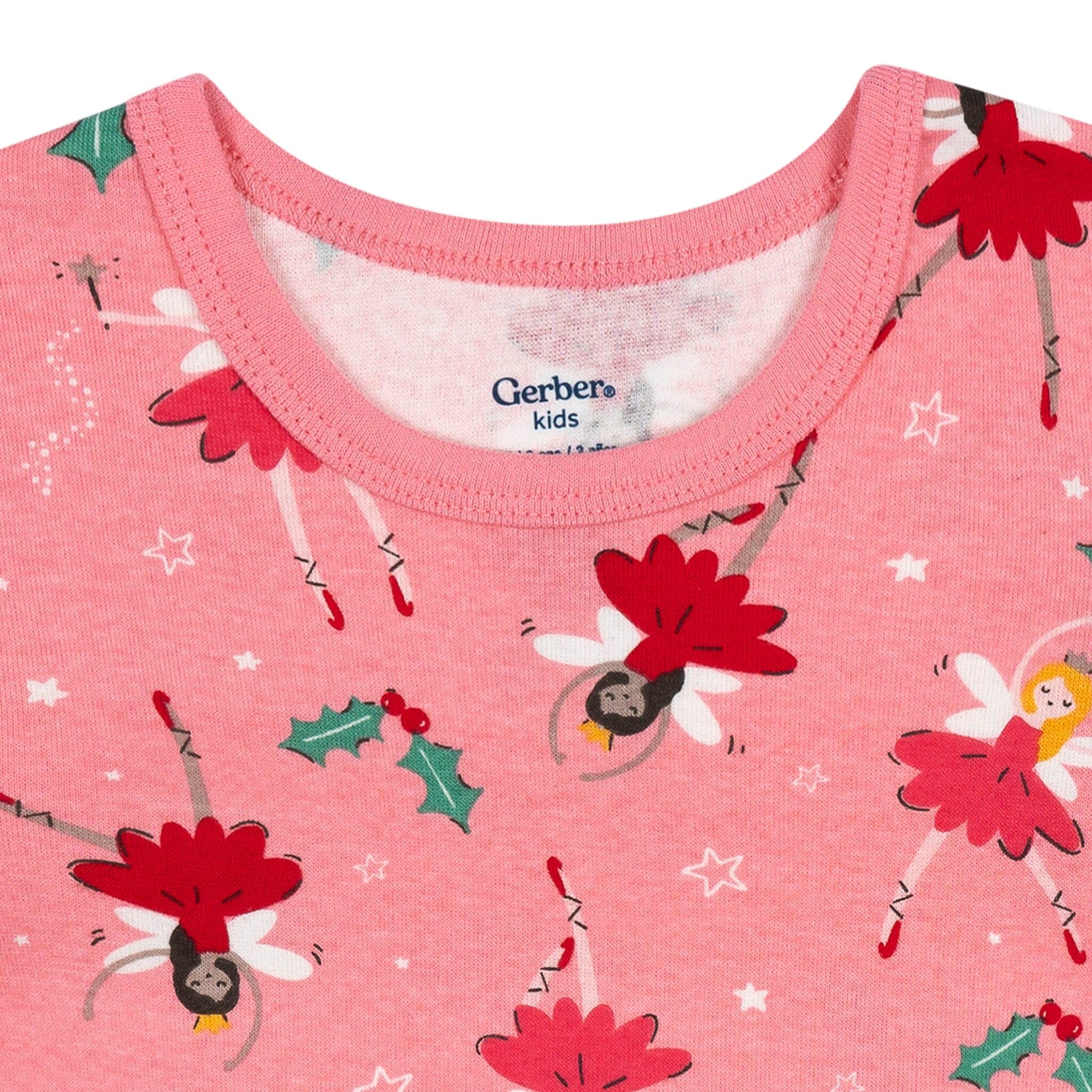 2-Piece Infant & Toddler Girls Holiday Fairies Cotton Pajamas Sleepwear Gerber® 