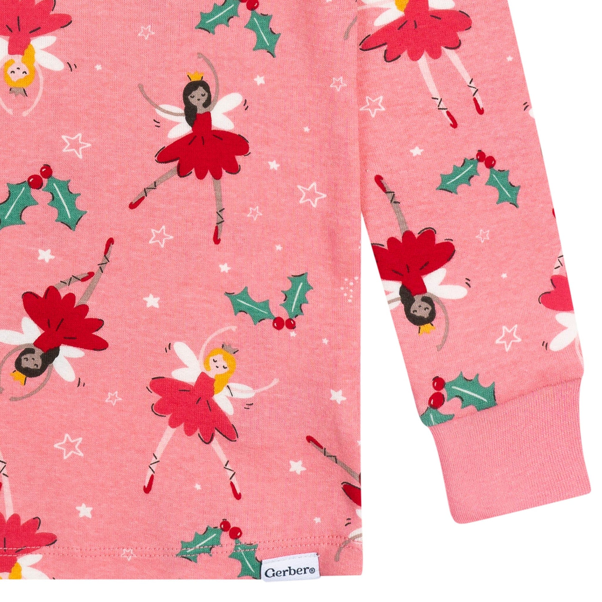 2-Piece Infant & Toddler Girls Holiday Fairies Cotton Pajamas Sleepwear Gerber® 