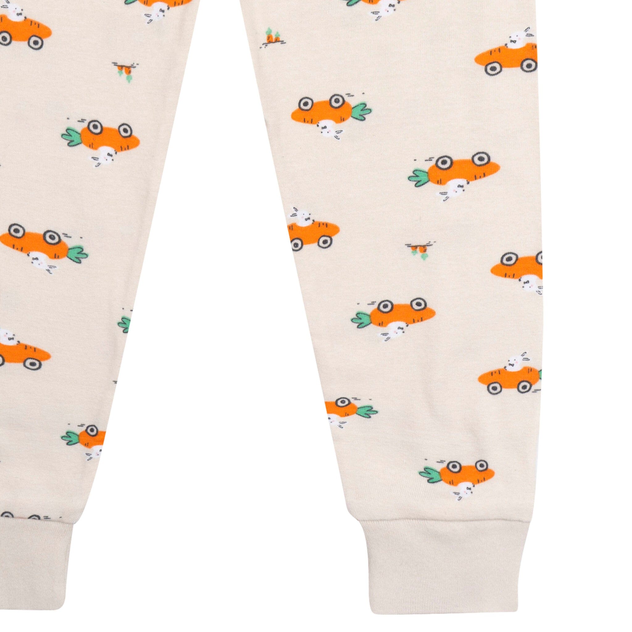 2-Piece Infant & Toddler Neutral Bunny Carrot Cars Cotton Pajamas Sleepwear Gerber® 