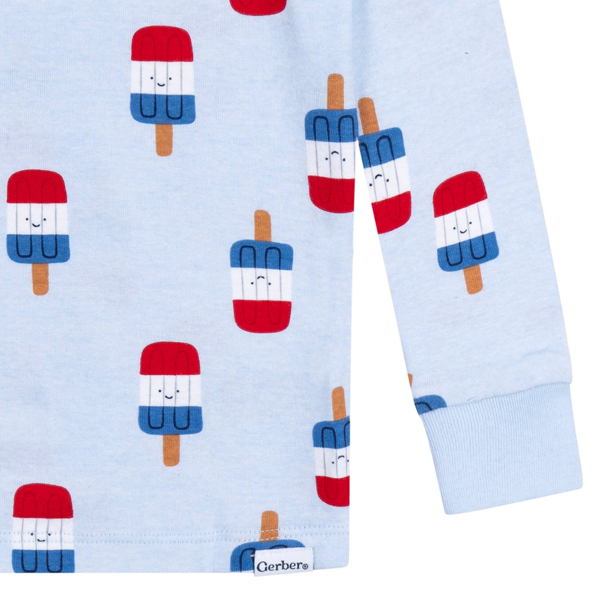 2-Piece Infant & Toddler Neutral Patriotic Popcicles Cotton Pajamas Sleepwear Gerber® 