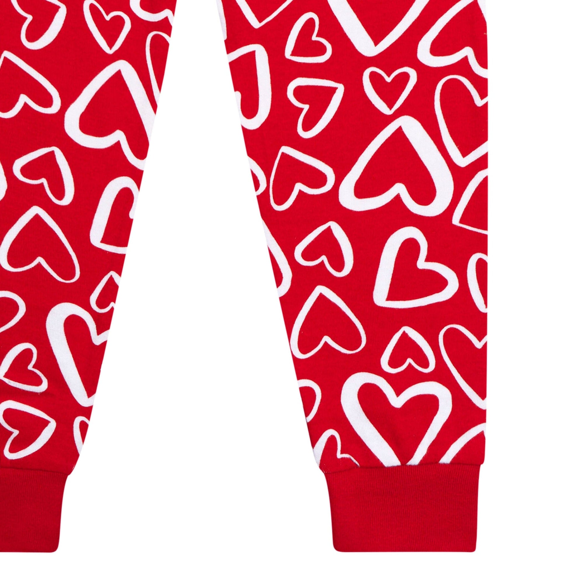 2-Piece Infant & Toddler Neutral Red Hearts Cotton Pajamas Sleepwear Gerber® 