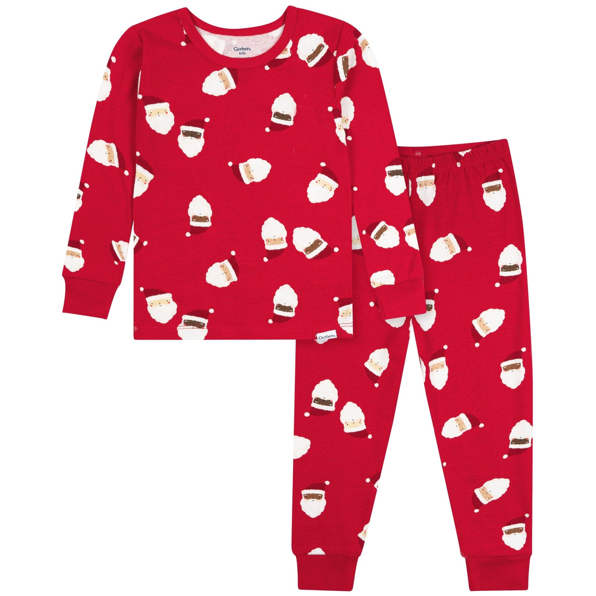 2-Piece Infant & Toddler Neutral Santa Faces Cotton Pajamas Sleepwear Gerber® 