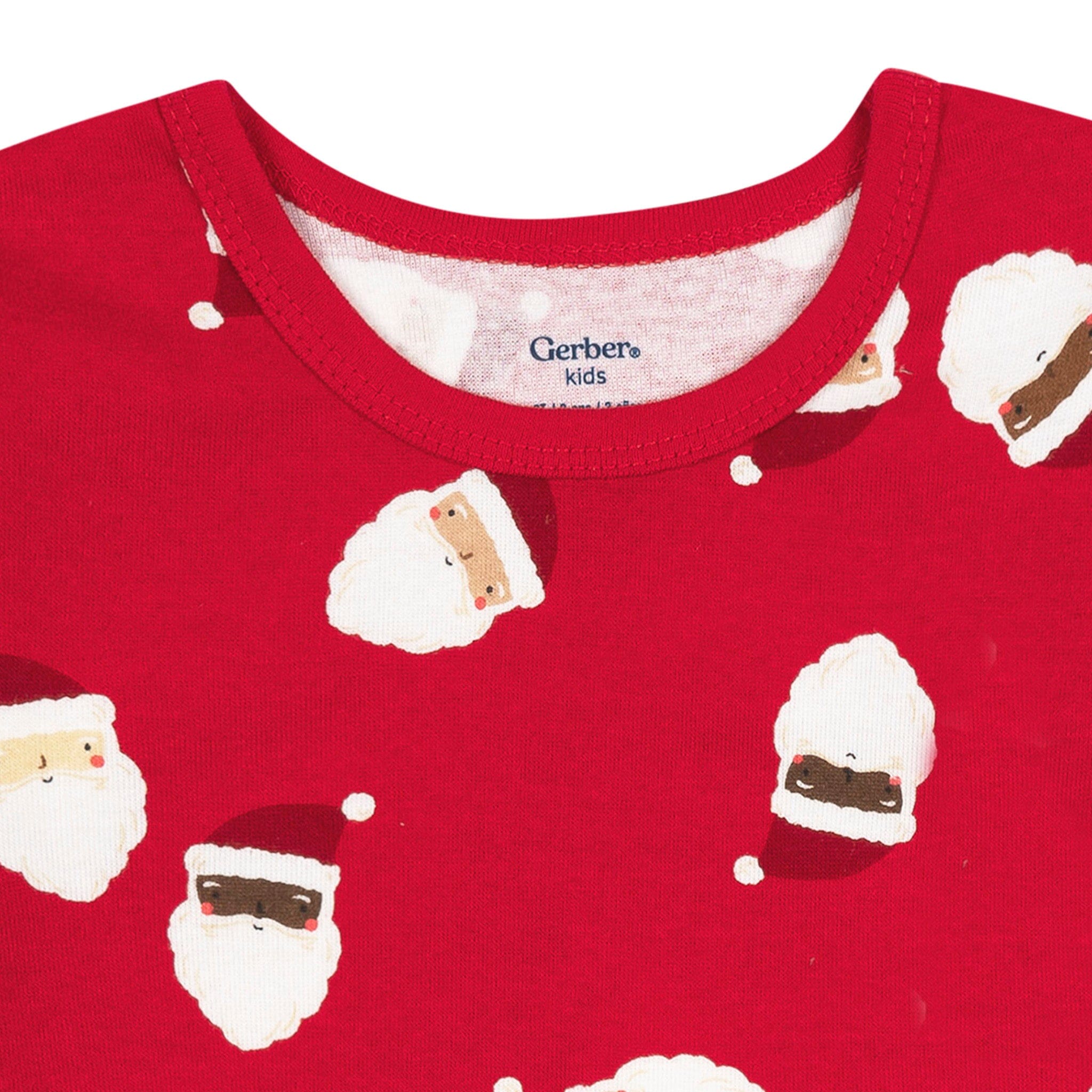 2-Piece Infant & Toddler Neutral Santa Faces Cotton Pajamas Sleepwear Gerber® 