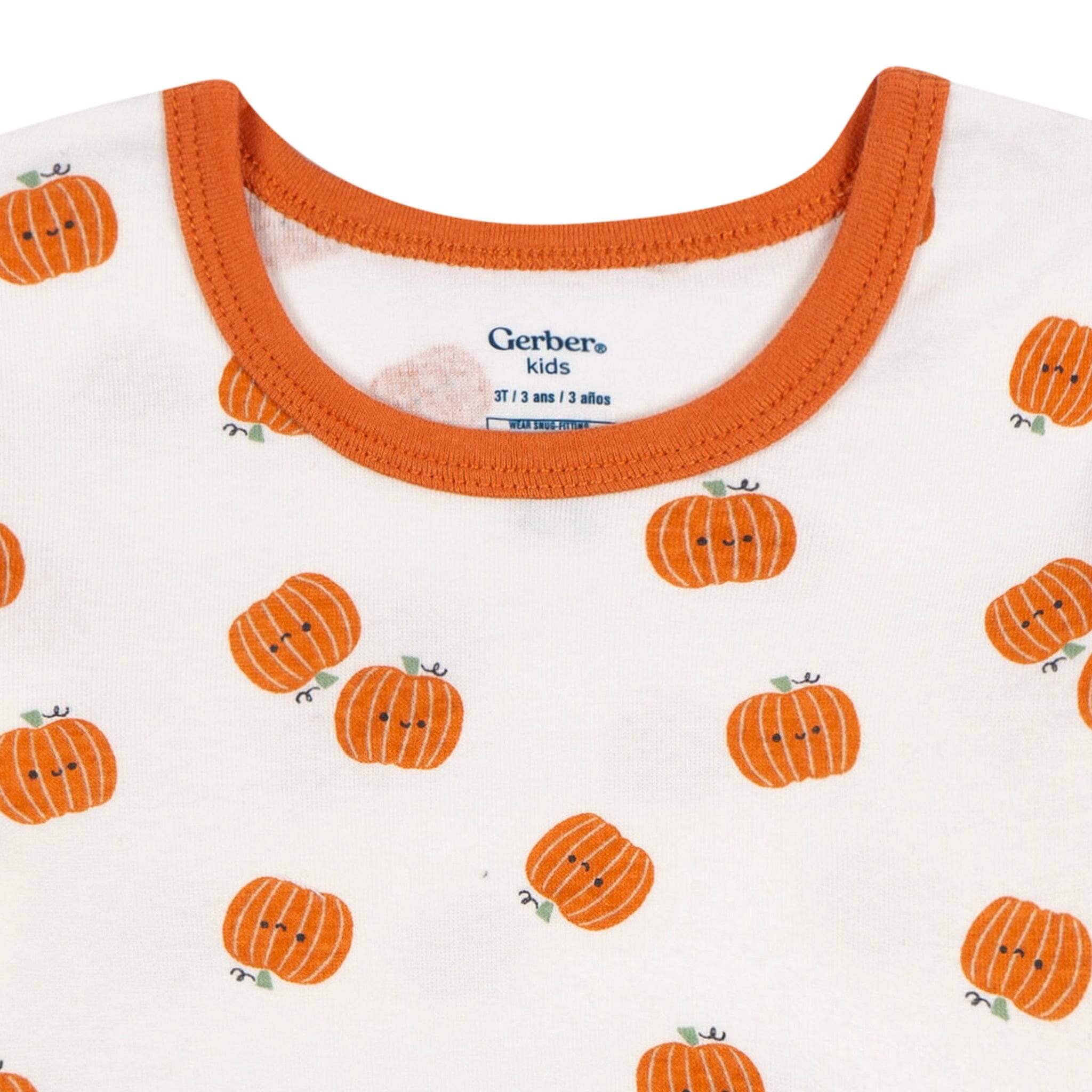 2-Piece Infant & Toddler Neutral Smiling Pumpkins Cotton Pajamas Sleepwear Gerber® 