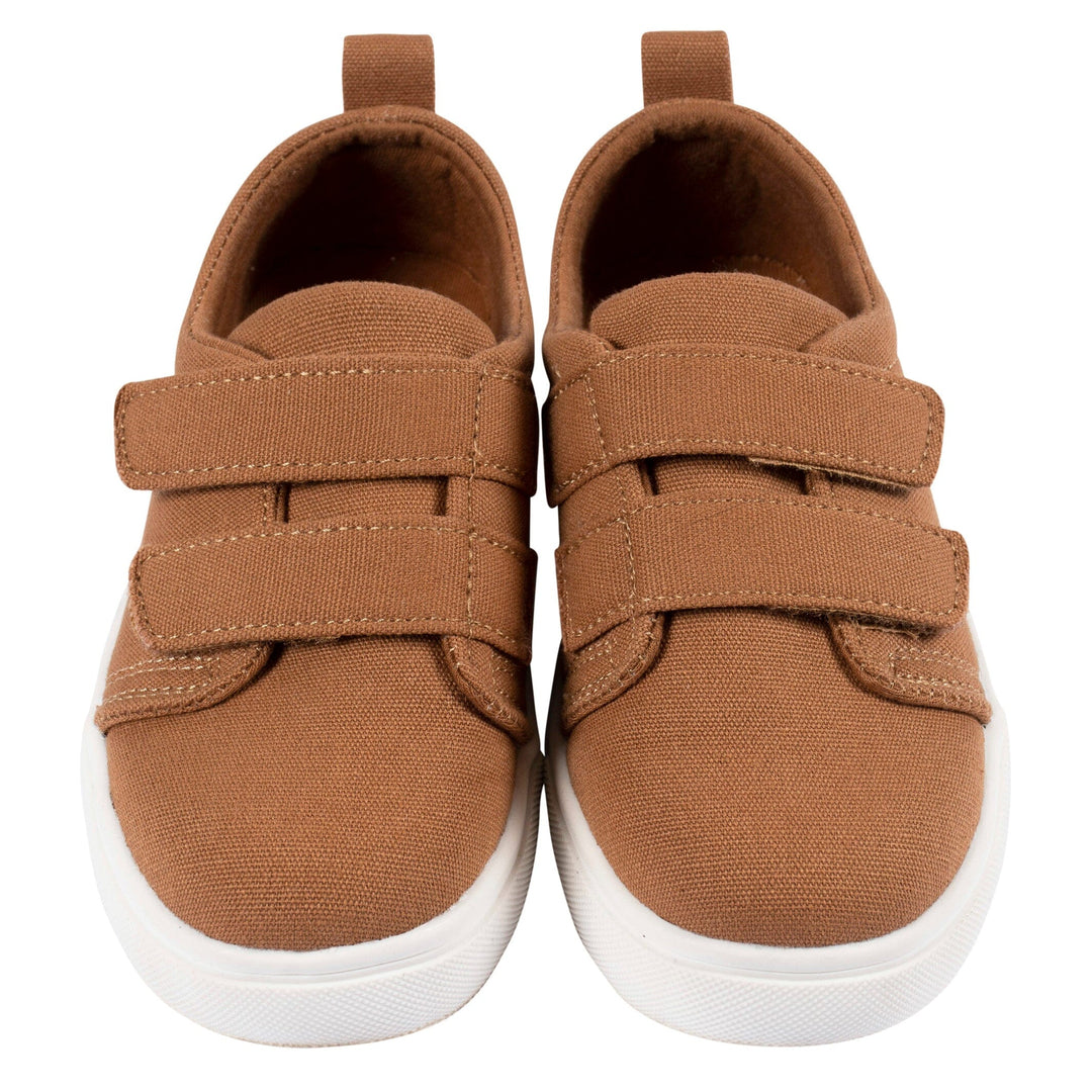 Infant & Toddler Boys Washed Rust Twill Strap Sneaker