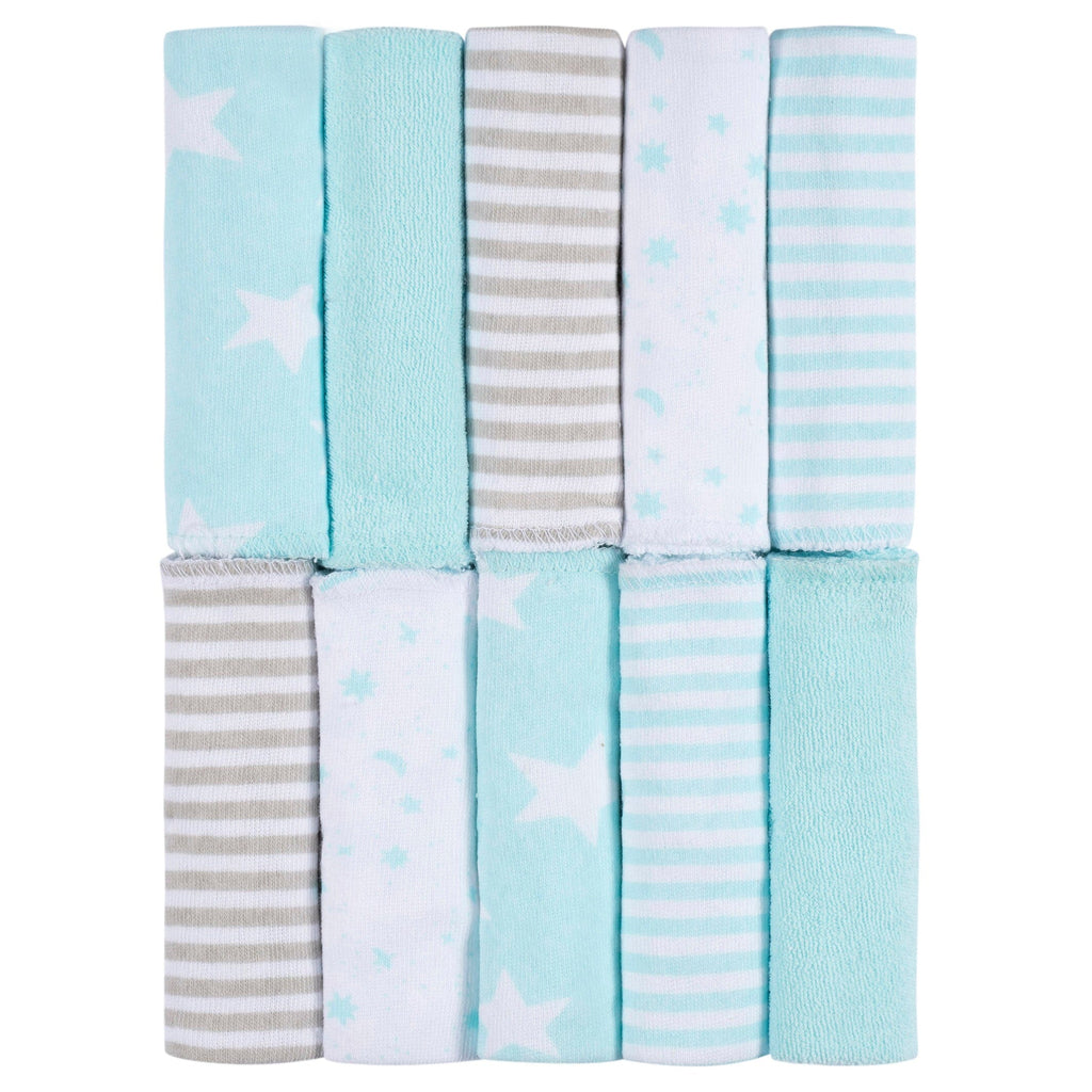 Striped Cotton Washcloths Small Towels Set, 12 Pack Bath Washcloths for  Your Fac