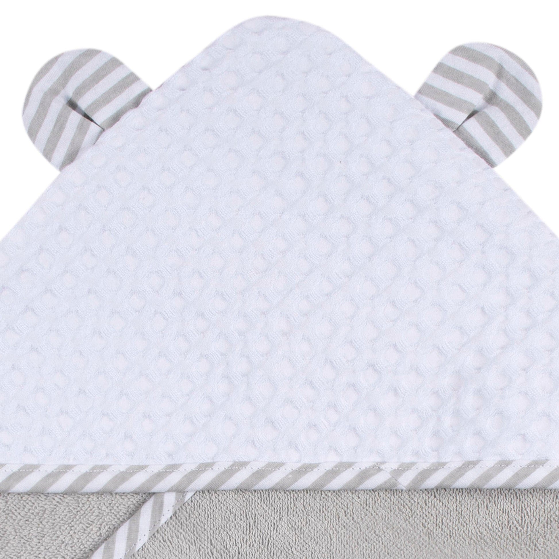 2-Pack Baby Boys Bear Hooded Towel and Washcloth Mitt Set