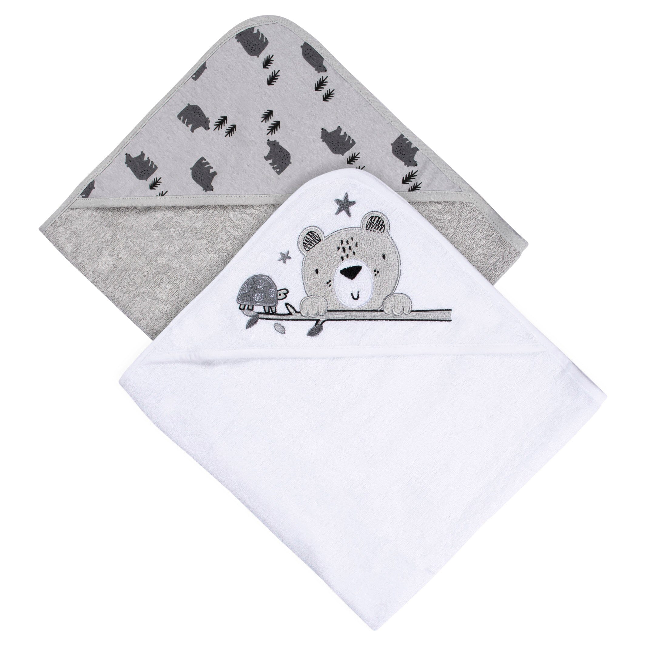 2-Pack Baby Boys Bear Hooded Towel