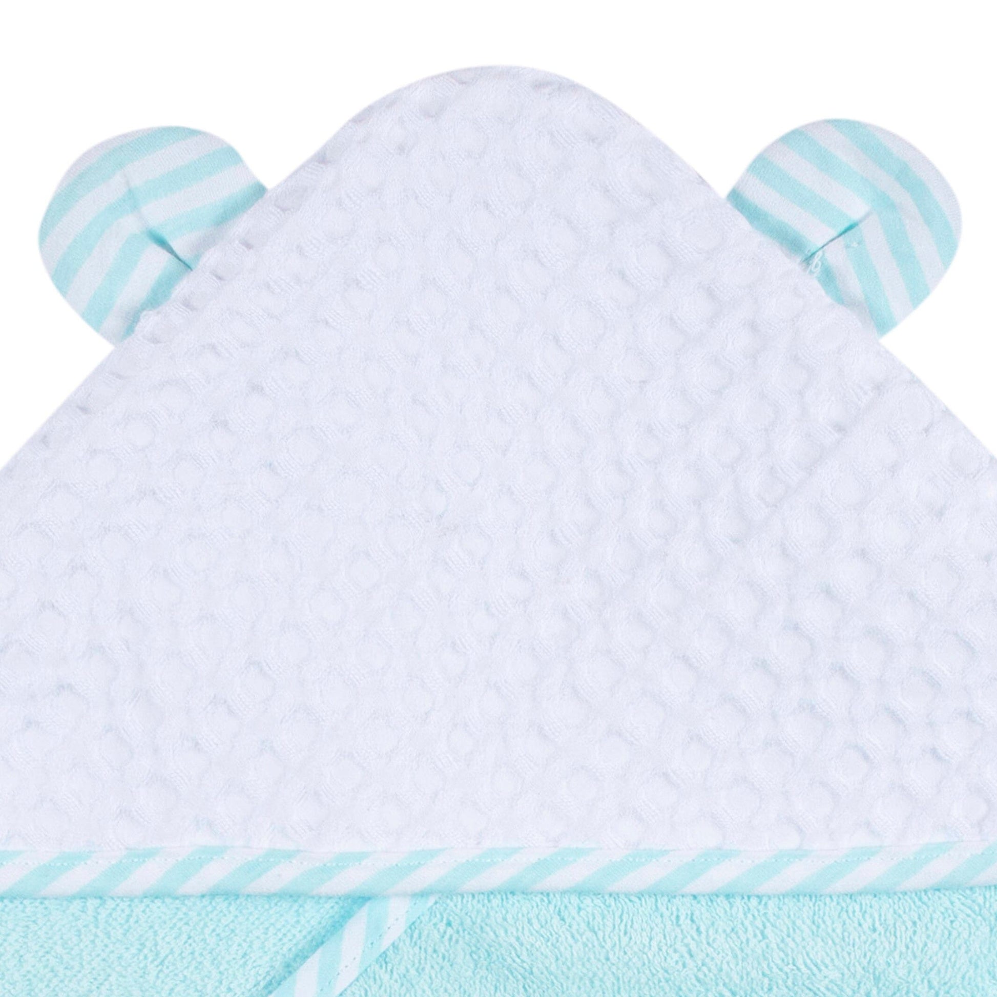 2-Pack Baby Neutral Little Animals Hooded Towel and Washcloth Mitt Set