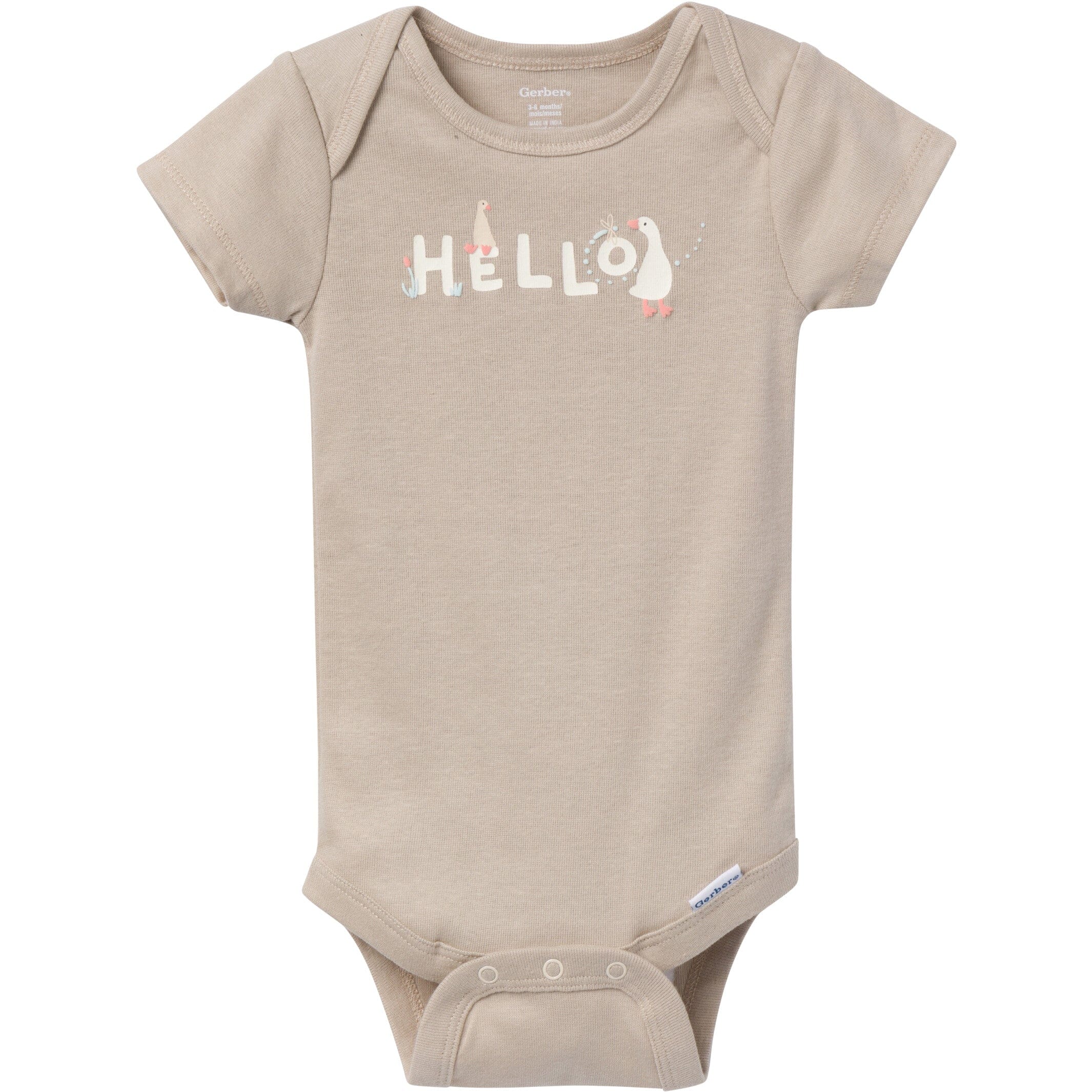 3-Pack Baby Neutral Hello Goose Onesies® Bodysuits