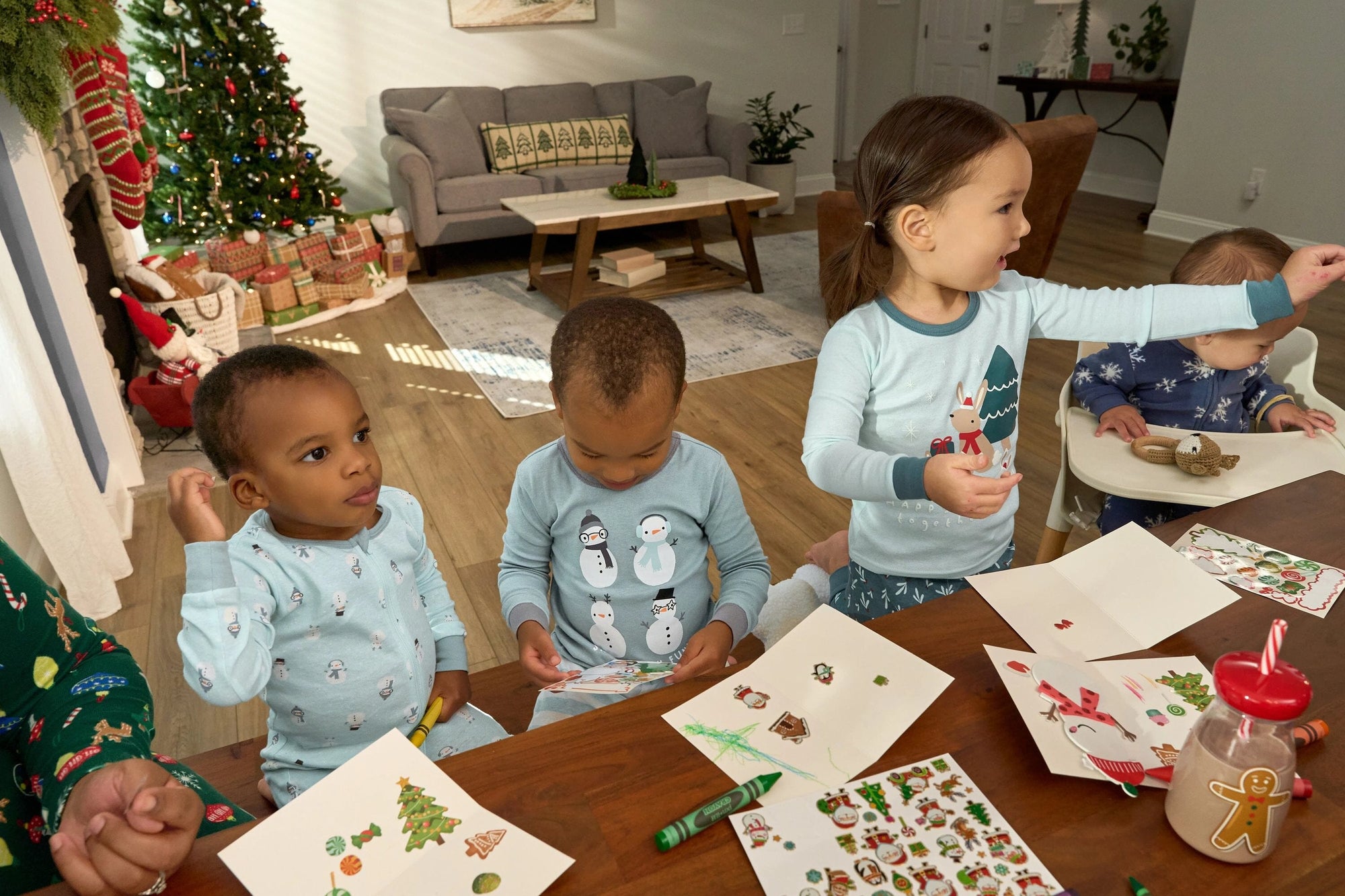 Baby & Toddler Boys Blue Snowflakes Footed Fleece Pajamas sleepwear Gerber® 