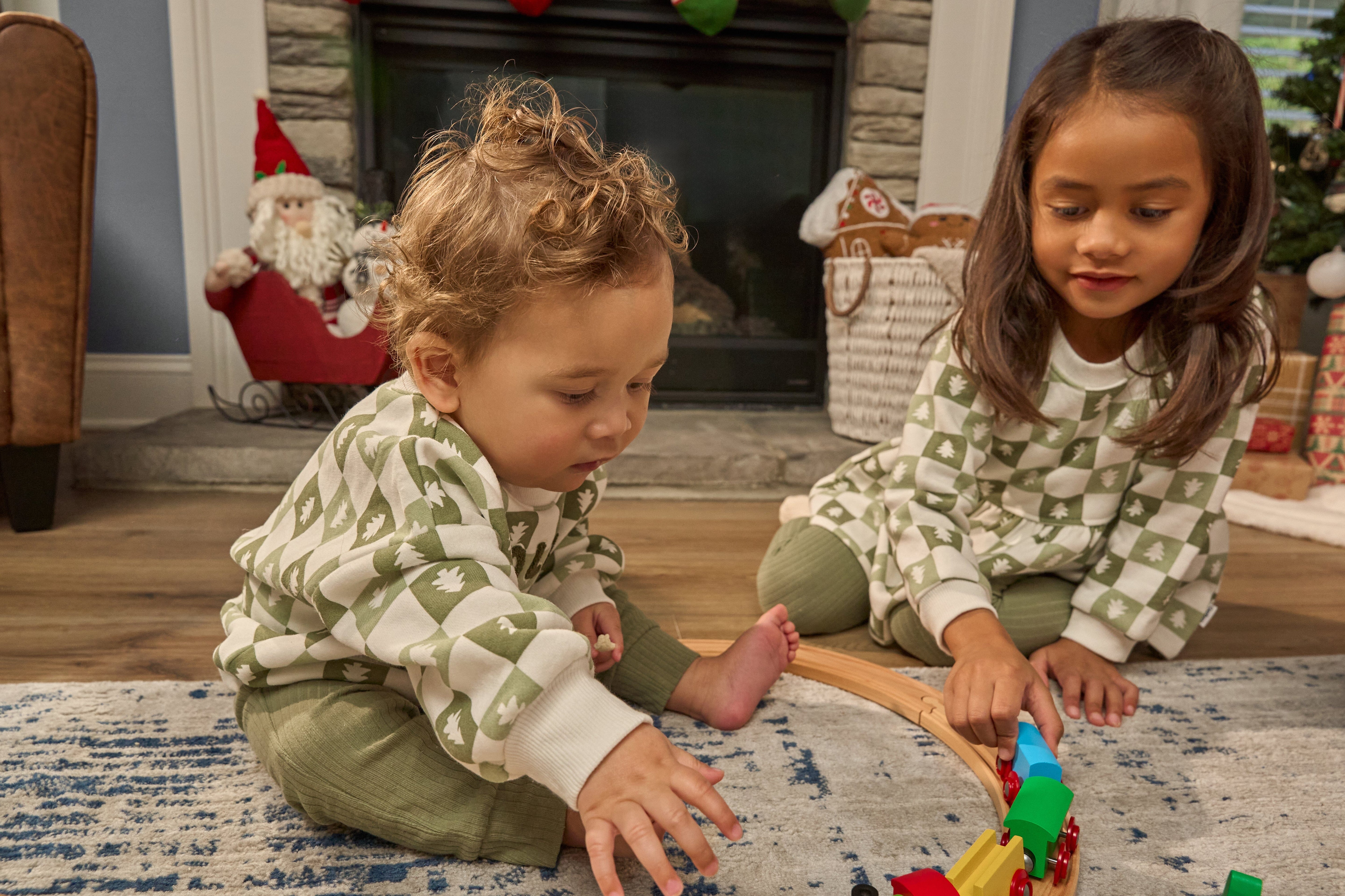 2-Piece Baby Boys Green Trees Sweatshirt and Pant Set outfits Gerber® 