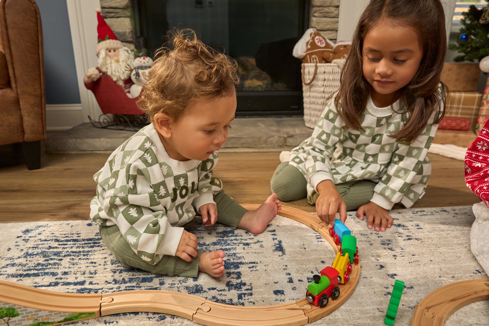 2-Piece Baby Boys Green Trees Sweatshirt and Pant Set outfits Gerber® 