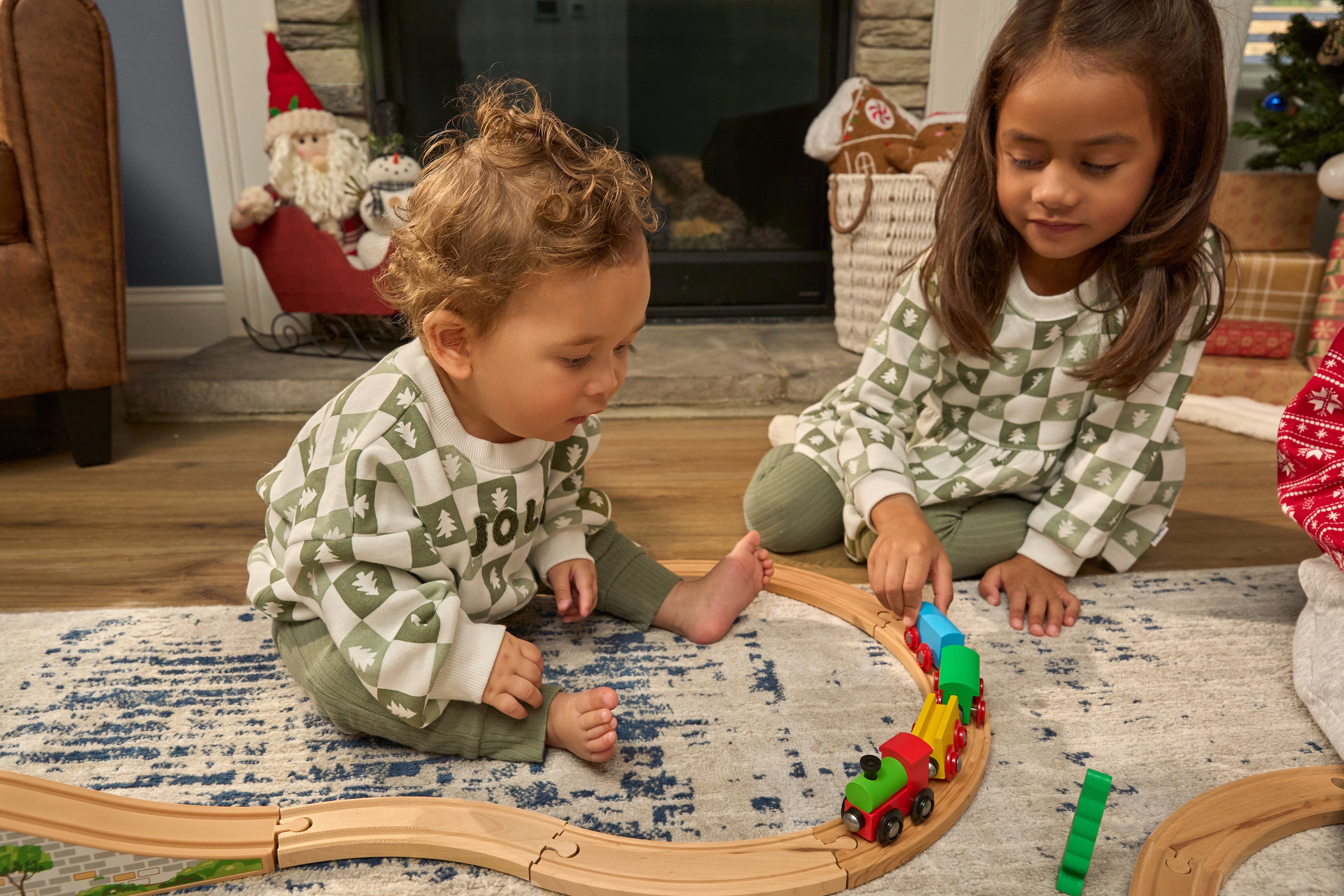 2-Piece Baby Boys Green Trees Sweatshirt and Pant Set outfits Gerber® 