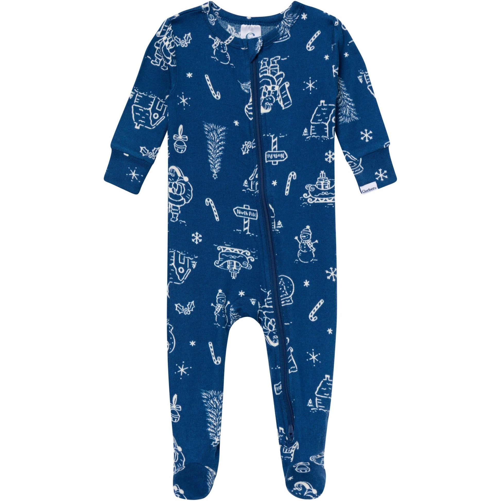 Baby & Toddler Neutral Navy Toile Snug Fit Footed Pajamas Sleepwear Gerber® 